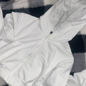 CROPPED ZIP UP HOODIE